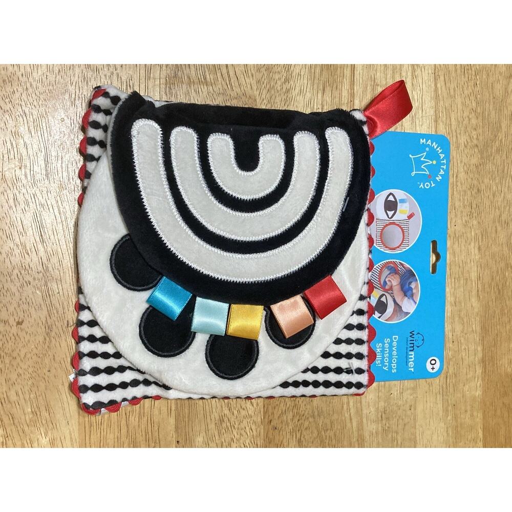 Manhattan Toys Baby Sensory Book NEW Crinkles Mirror Rainbow